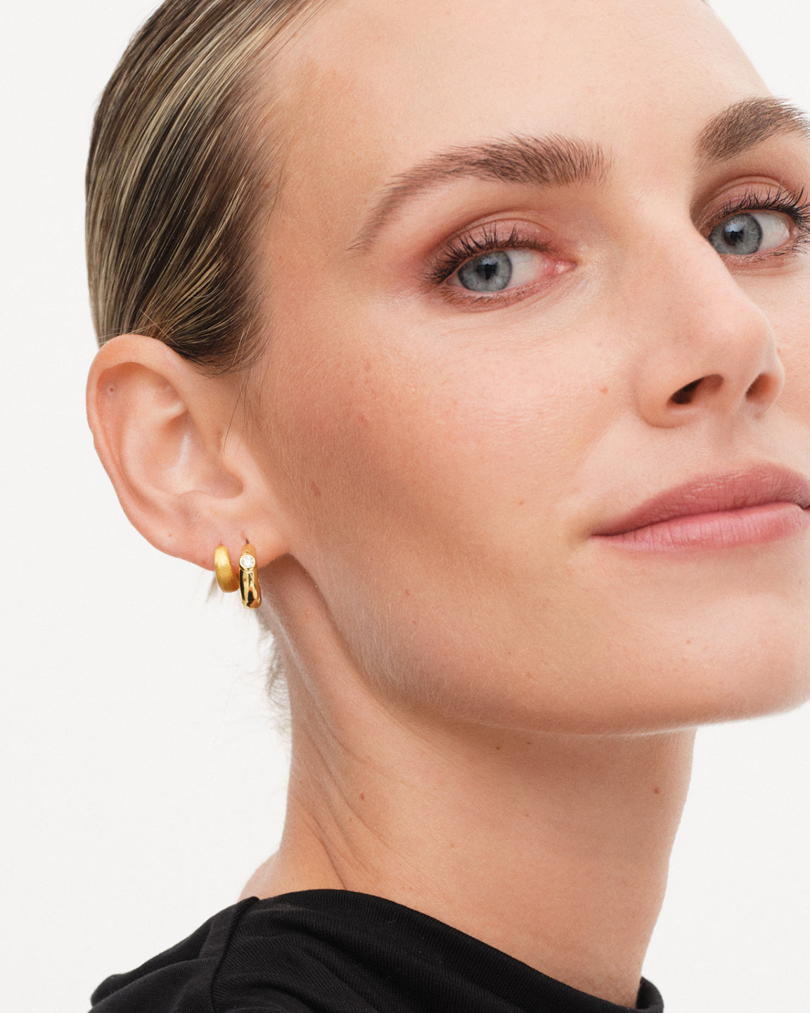 Dome Satin Hoops S Gull 