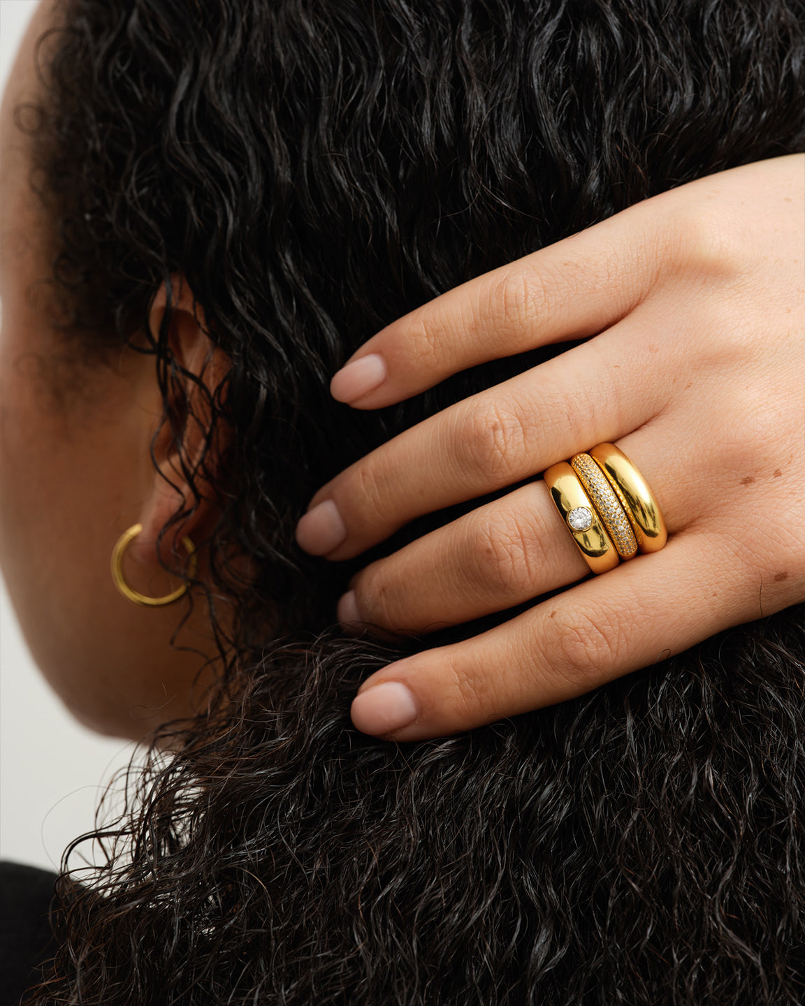 Dome Slim Pave Ring Gull 
