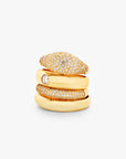 Dome Slim Pave Ring Gull 