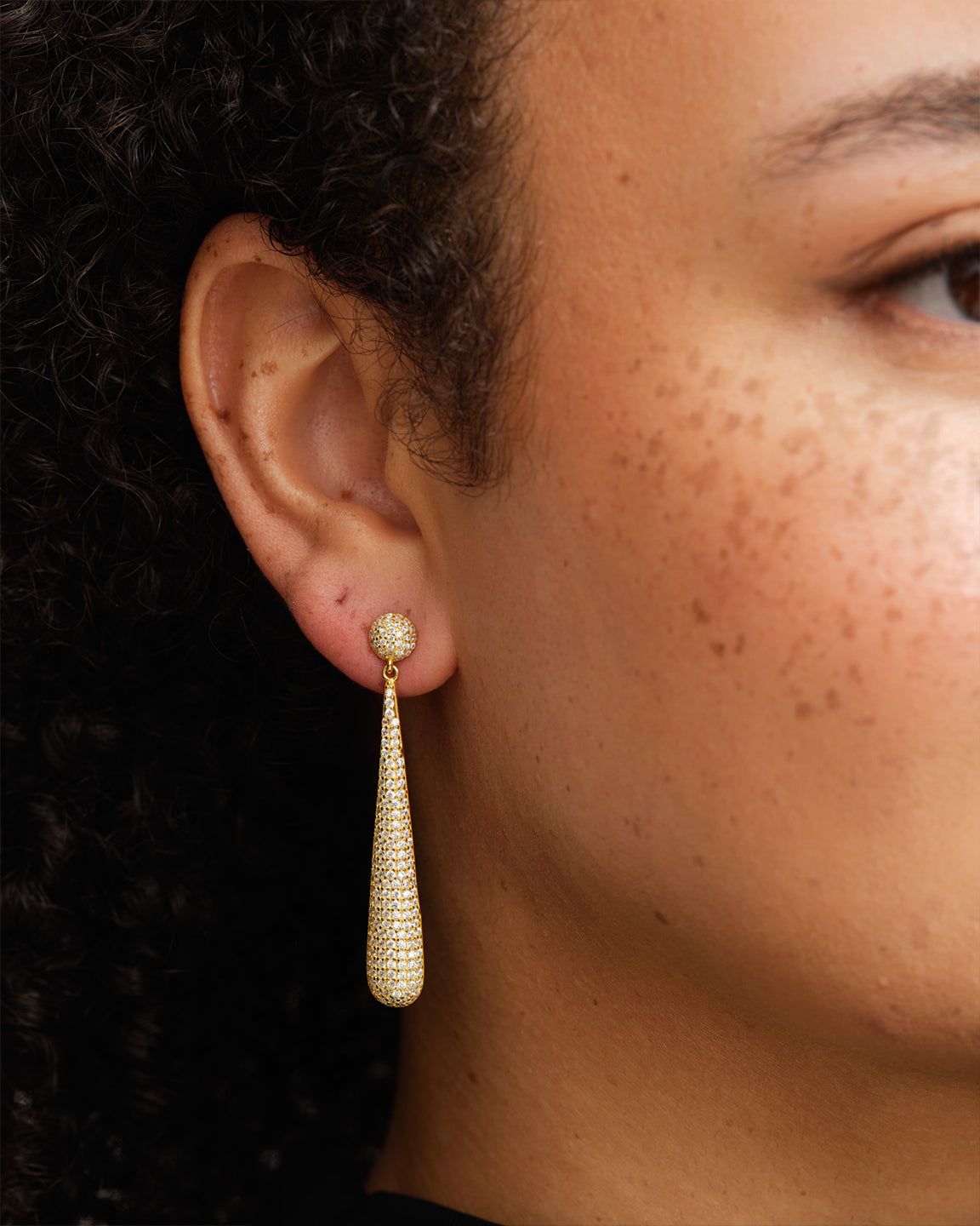 Drop Dew Pave Studs Gull 