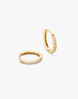 Pave Hoops Rosa Medium