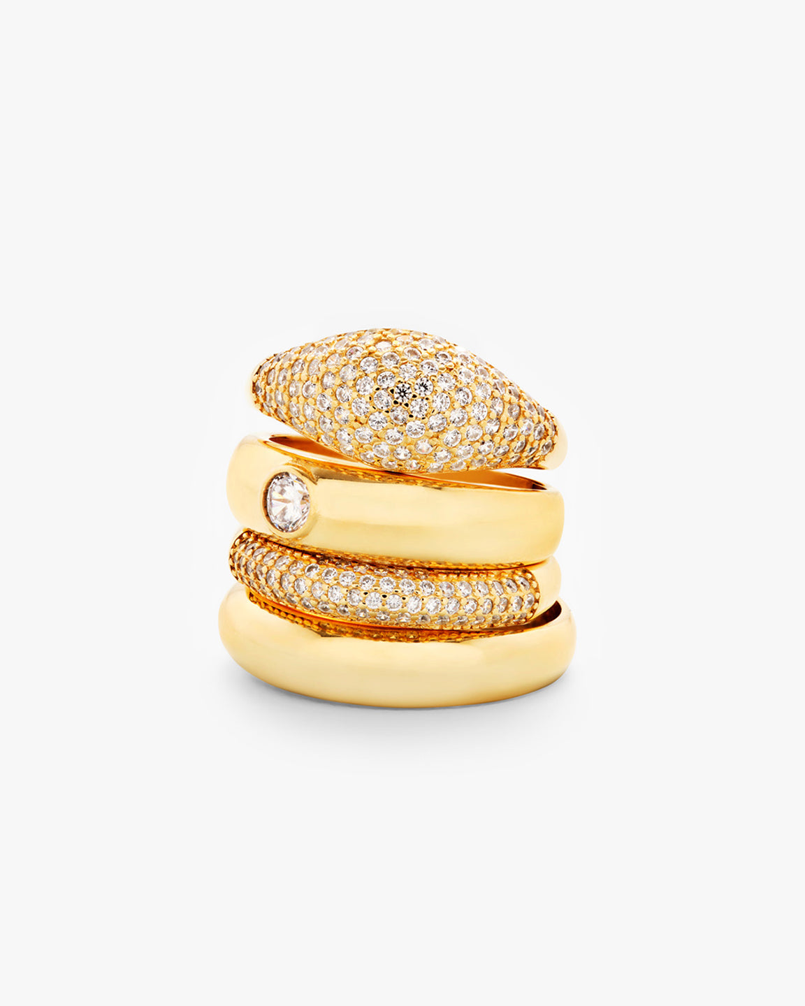Dome Slim Pave Ring