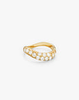 Wave Pave Combo Ring