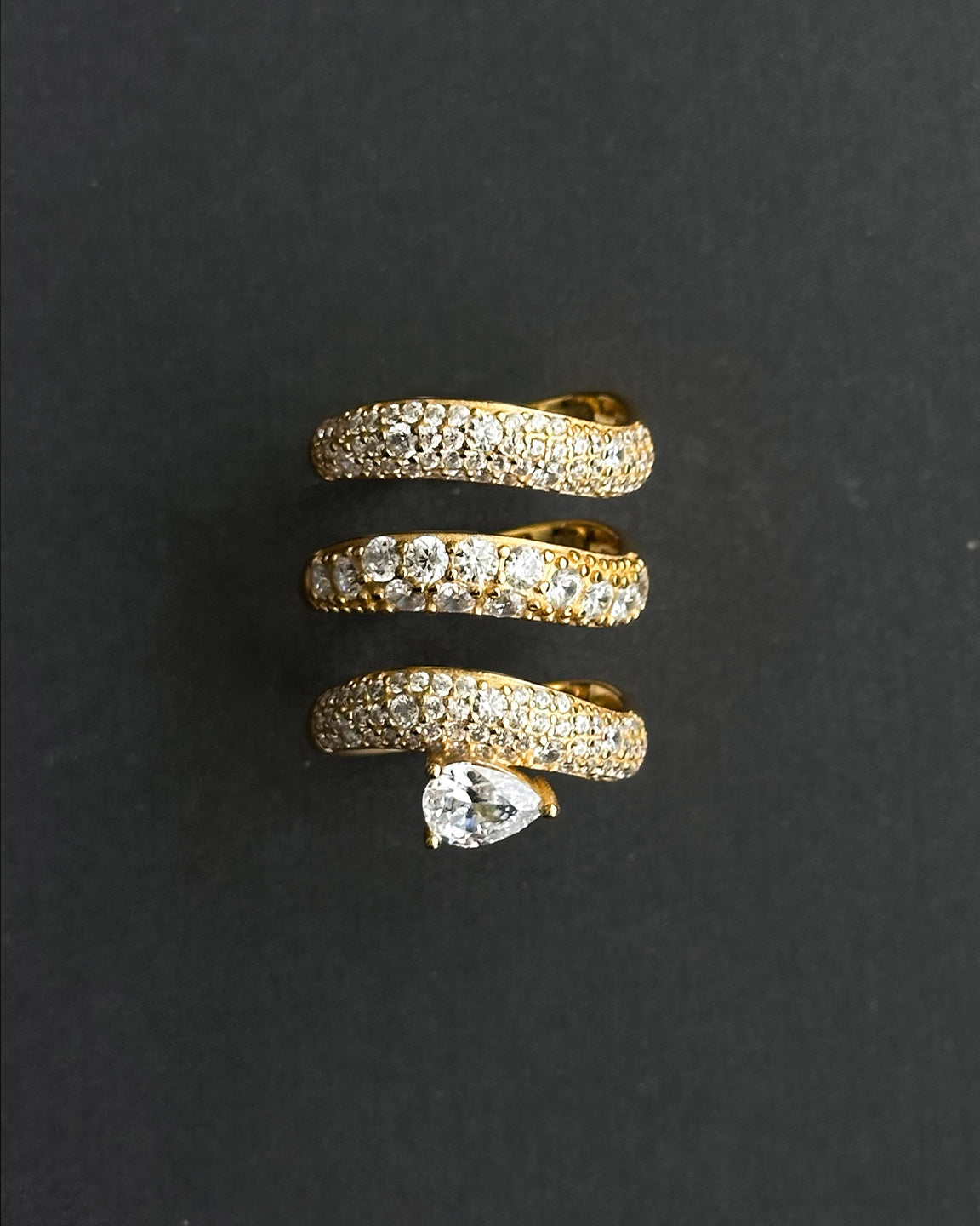 Wave Pave Ring Gull 