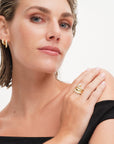 Wave Pave Ring Gull 