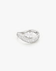 Wave Pear Pave Ring