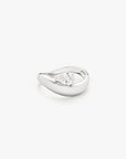 Wave Pear Ring