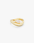 Wave Pear Ring Gull 