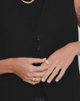 Dome Slim Pave Ring Gull 