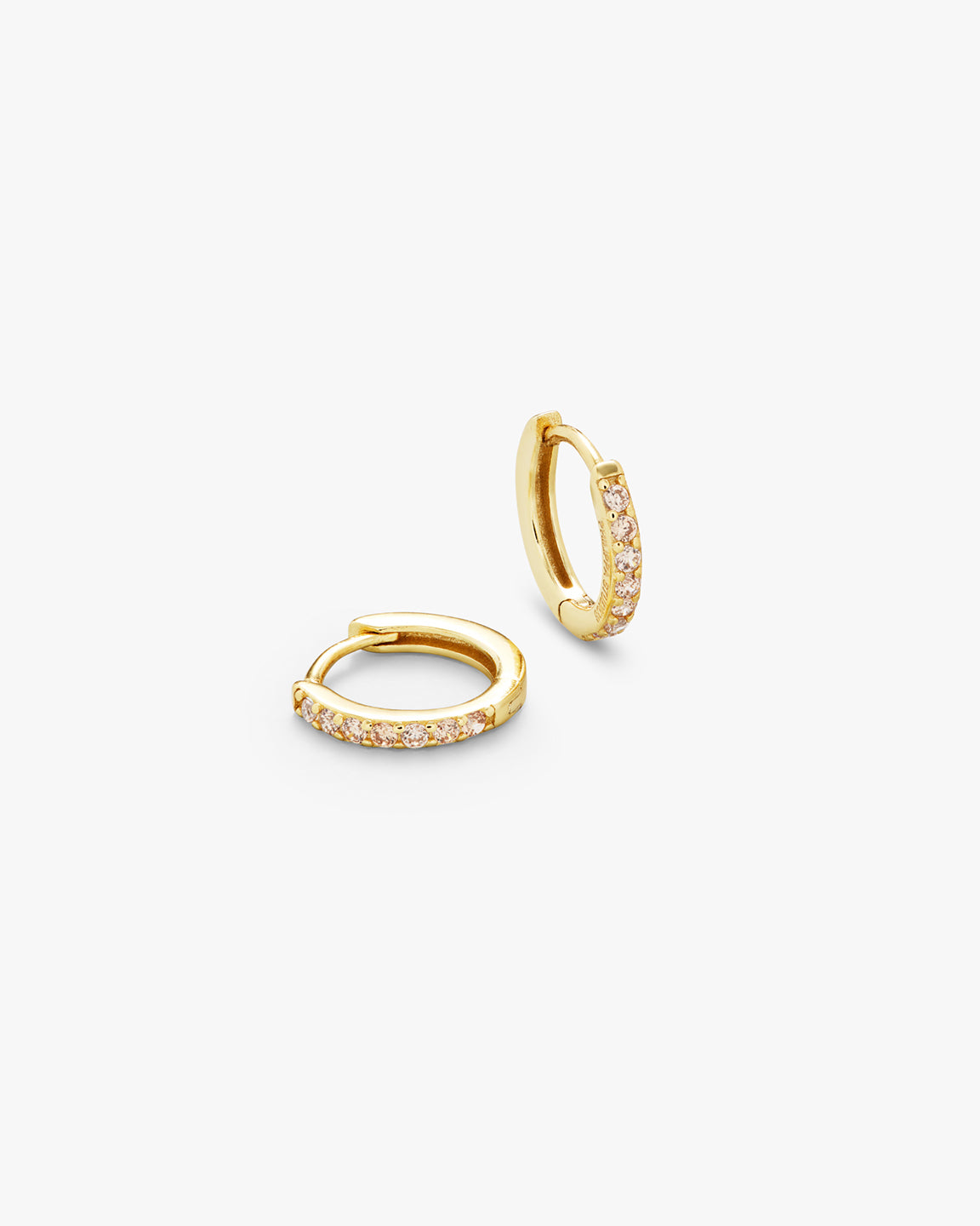 Pave Hoops Champagne Small