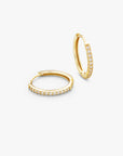 Pave Hoops White Large